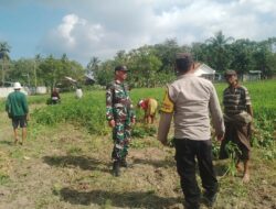 Perkuat Ketahanan Pangan, Polisi Ajak Warga Taman Ayu Tanami Lahan Tidur